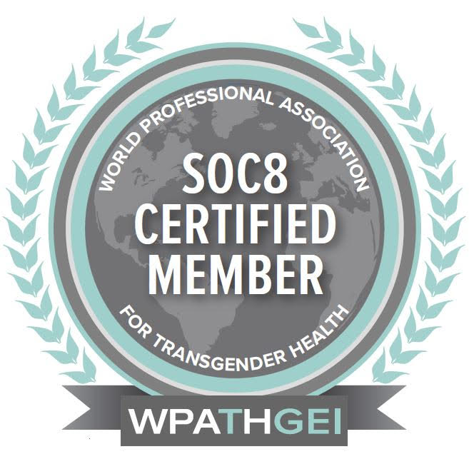 WPATH GEI SOC8 Certified Member logo for online therapist Clayre Sessoms, RP